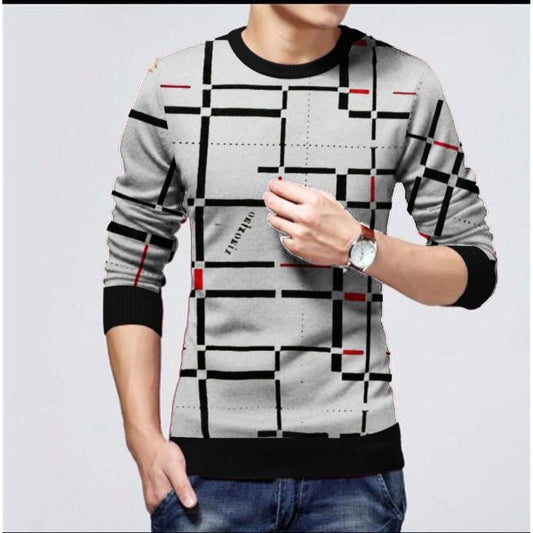 Hy Boutique Huge Linning Screen Print On Full Sleeve T.shirt