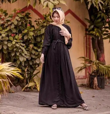 Stylish Georgette Full Abaya with Stoller - 1 Pc