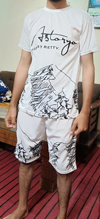 Men's Printed Polyester T-Shirt & Shorts Tracksuit
2 Pcs Set