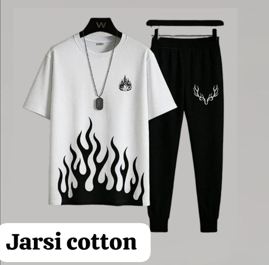 Men's Cotton Jersey Track Suit - 2 Pcs with Graphic Sublimation