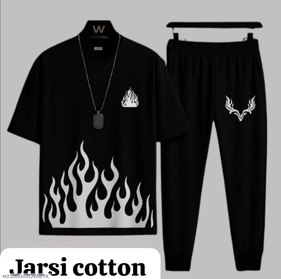 Men's Cotton Jersey Track Suit - 2 Pcs with Graphic Sublimation