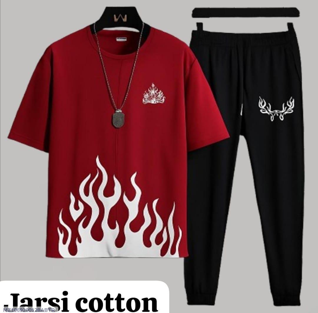 Men's Cotton Jersey Track Suit - 2 Pcs with Graphic Sublimation